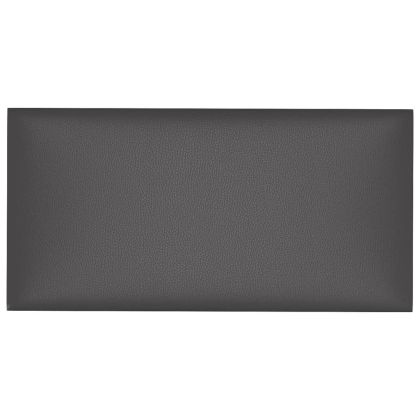 Стенни панели, 12 бр, сиви, 60x30 см, изкуствена кожа, 2,16 м²