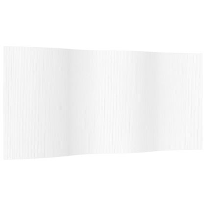 Преграда за стая, бял, 165x400 см, бамбук