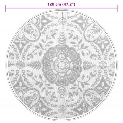 Килим за открито, ARAKIL светлосив, Ø120 см, PP