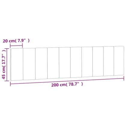 Мека табла за легло Hanko, тъмносива, 200 см, кадифе