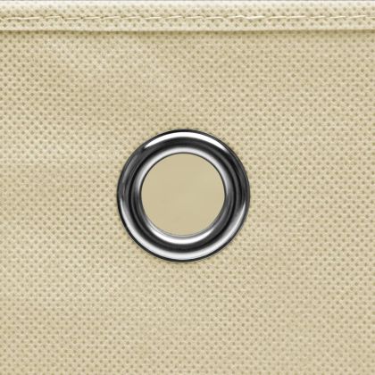 Кутии за съхранение с капаци 10 бр 28x28x28 см кремави