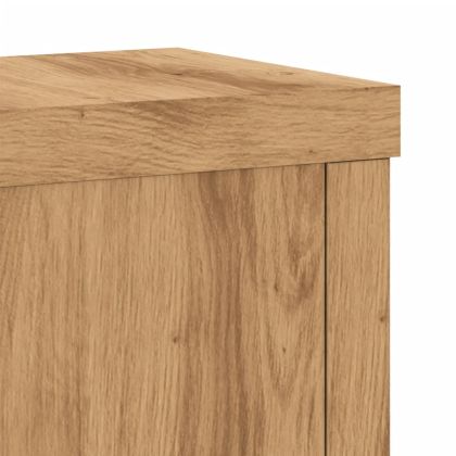 Стойки за растения 2 бр дъб артизан 10x10x18 см инженерно дърво