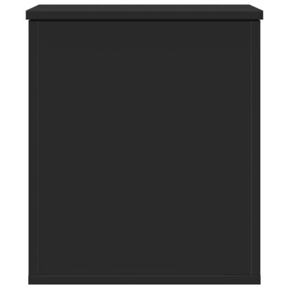 Кутия за съхранение, черна, 40x42x46 см, инженерна дървесина