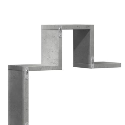 Стенен рафт, бетонно сив, 104,5x10x43 см, инженерно дърво