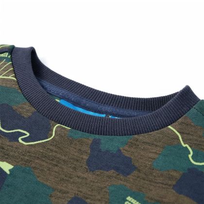 Детски суитшърт, тъмно каки меланж, 92