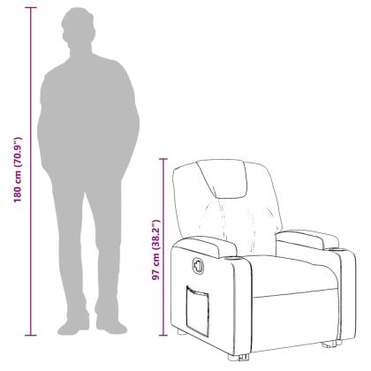 Наклоняем стол, кафяв, изкуствена кожа