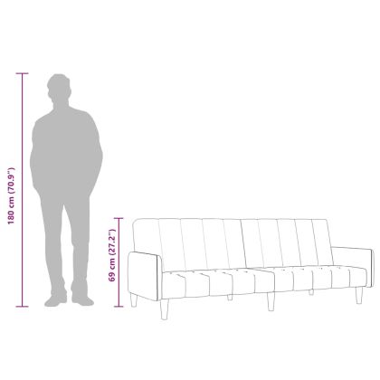 2-местно разтегателно канапе, тъмнозелено, кадифе