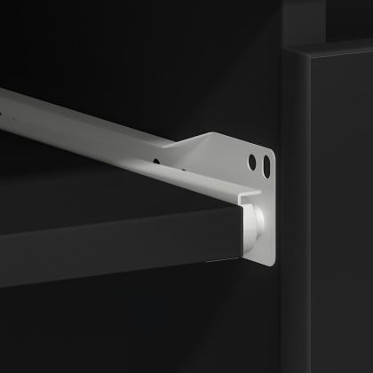 Бюро, черно, 90x45x76 см, инженерно дърво