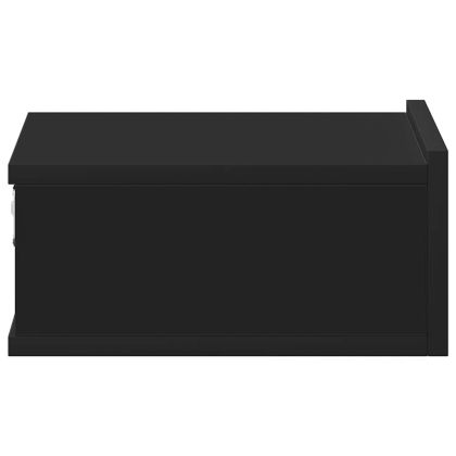 Нощни шкафчета за стена, 2 бр, черни, 40x30x15 см