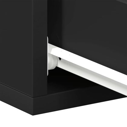 Нощни шкафчета за стена, 2 бр, черни, 40x30x15 см