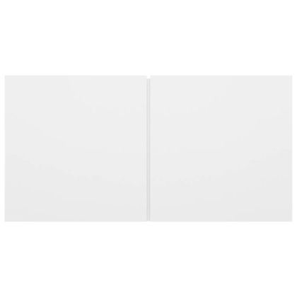 Комплект ТВ шкафове от 6 части, бял, инженерно дърво