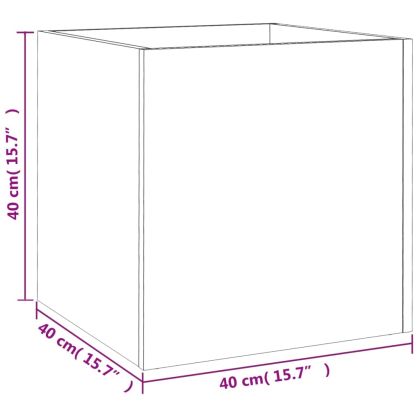 Плантерна кутия, черна, 40x40x40 см, инженерно дърво