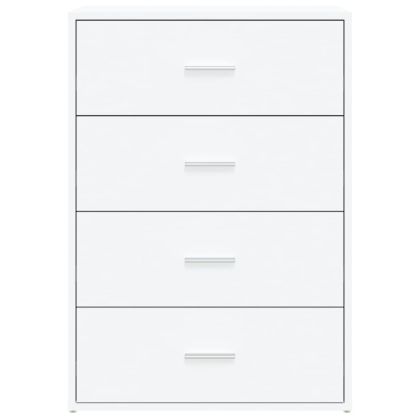 Сайдборд, бял, 60x31x84 см, инженерно дърво