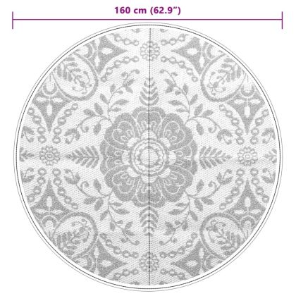 Килим за открито, ARAKIL светлосив, Ø160 см, PP