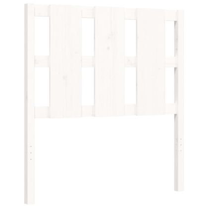 Рамка за легло с табла бяла Small Single дърво масив