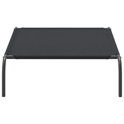 Повдигнато легло за кучета черно 110x65x20 cm Оксфорд плат