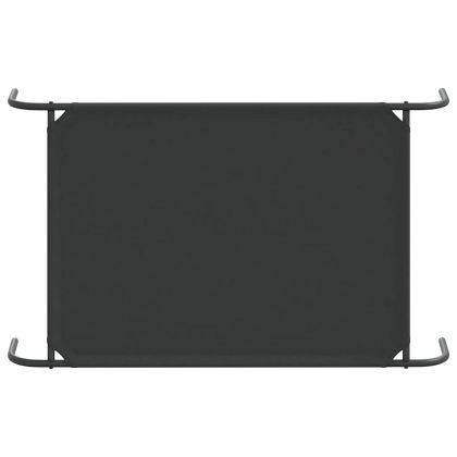 Повдигнато легло за кучета черно 110x65x20 cm Оксфорд плат