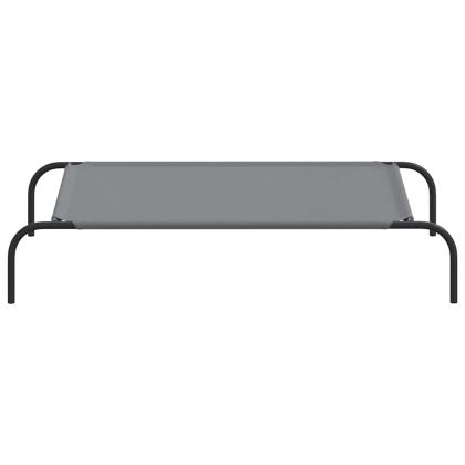 Повдигнато легло за кучета сиво 110x65x20 cm Оксфорд плат