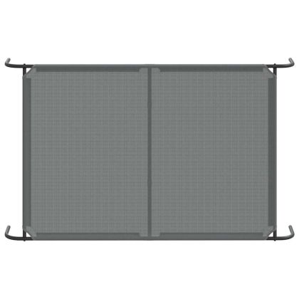 Повдигнато легло за кучета сиво 150x90x20 cm Текстилен стомана