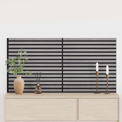 Акустични стенни панели 2 бр. с ламели 60,5x60 см Дъбов фурнир