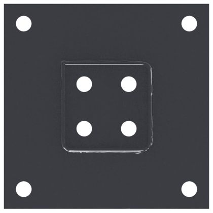 Основи за стълбове квадрат 4 бр прахово боядисана стомана