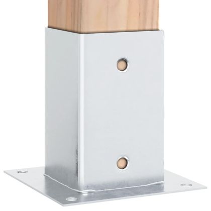 Основи за стълбове квадрат 12 бр 91x91 мм поцинкована стомана