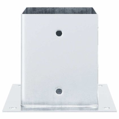 Основи за стълбове квадрат 12 бр 101x101 мм поцинкована стомана