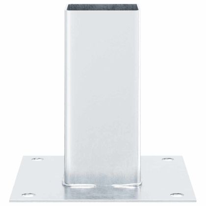 Основи за стълбове квадрат 12 бр 71x71 мм поцинкована стомана