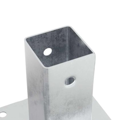 Основи за стълбове квадрат 12 бр 71x71 мм поцинкована стомана