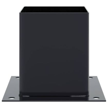 Основи за стълбове квадрат 4 бр прахово боядисана стомана