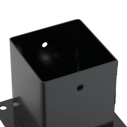 Основи за стълбове квадрат 4 бр прахово боядисана стомана