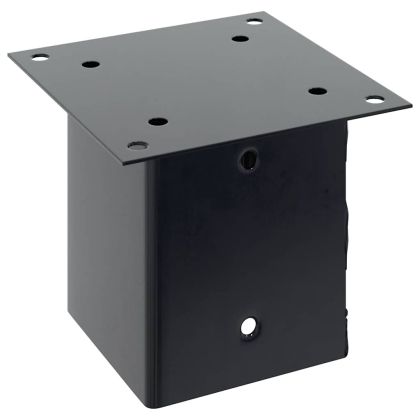 Основи за стълбове квадрат 4 бр прахово боядисана стомана