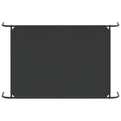Повдигнато легло за кучета черно 130x80x20 cm Оксфорд плат