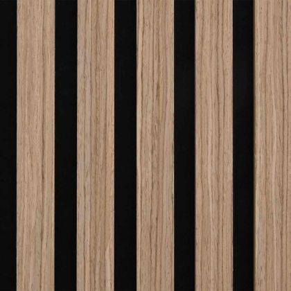 Акустични стенни панели 2 бр. с ламели 60,5x60 см Дъбов фурнир