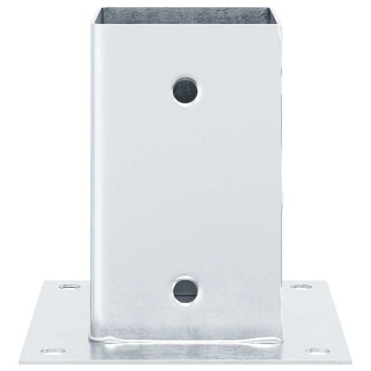 Основи за стълбове квадрат 12 бр 81x81 мм поцинкована стомана