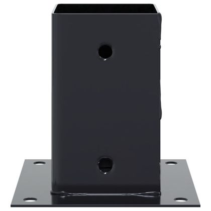 Основи за стълбове квадрат 4 бр прахово боядисана стомана