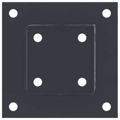 Основи за стълбове квадрат 4 бр прахово боядисана стомана