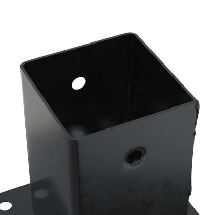 Основи за стълбове квадрат 4 бр прахово боядисана стомана