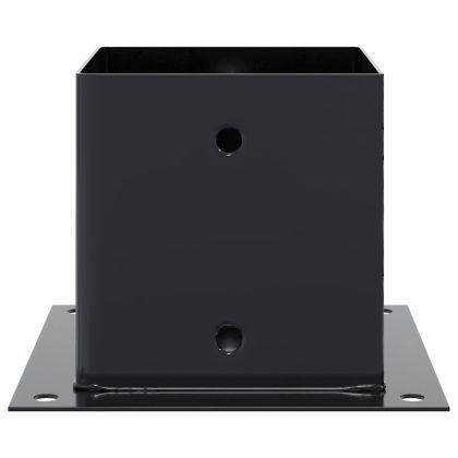 Основи за стълбове квадрат 12 бр прахово боядисана стомана