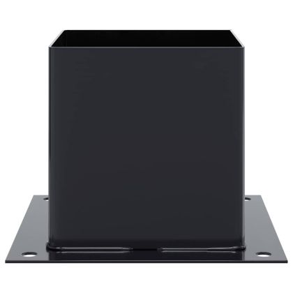 Основи за стълбове квадрат 12 бр прахово боядисана стомана