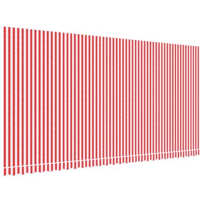 Резервно платнище за тенти, червено-бели ленти, 6x3 м