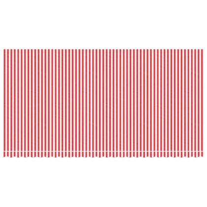 Резервно платнище за тенти, червено-бели ленти, 6x3 м