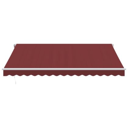 Ръчно прибираща се тента, бордо, 400x300 см
