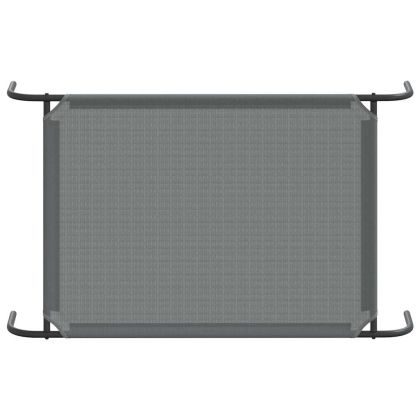 Повдигнато легло за кучета сиво 110x65x20 cm Текстилен стомана