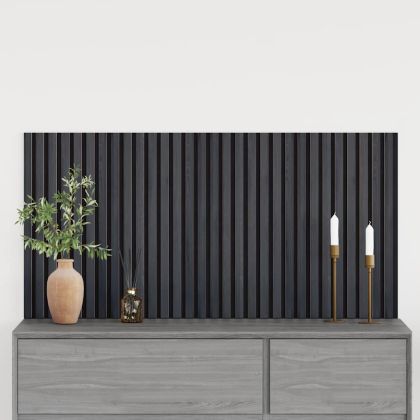 Акустични стенни панели 2 бр. с ламели 60,5x60 см Дъбов фурнир