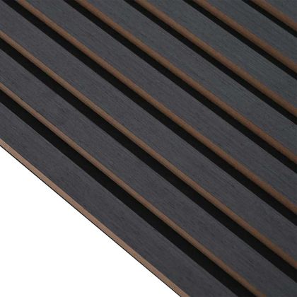 Акустични стенни панели 2 бр. с ламели 60,5x60 см Дъбов фурнир