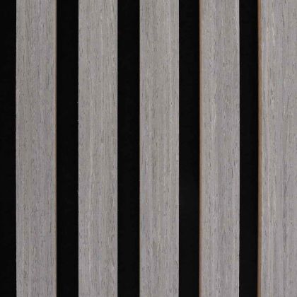 Акустични стенни панели 8 бр. с ламели 60,5x60 см Дъбов фурнир