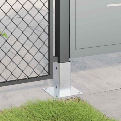 Основи за стълбове квадрат 4 бр 71x71 мм поцинкована стомана