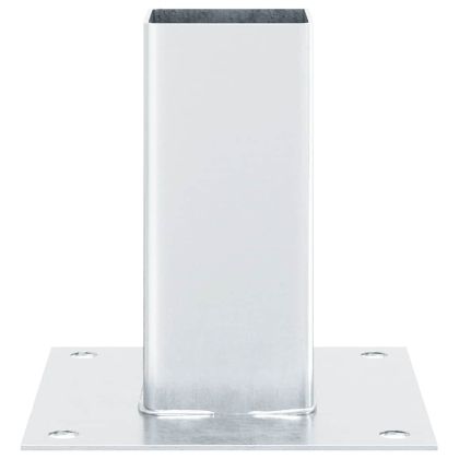 Основи за стълбове квадрат 4 бр 71x71 мм поцинкована стомана