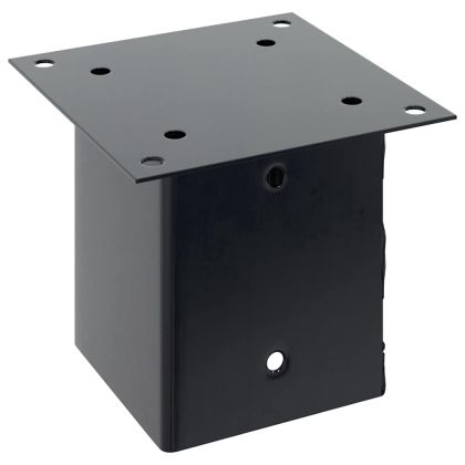 Основи за стълбове квадрат 12 бр прахово боядисана стомана